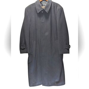 Massimo Cashmere Blend Black Over Coat Tailored Design S 44 Minimalist Flaws
